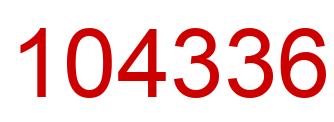 Number 104336 red image