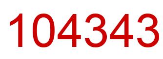 Number 104343 red image
