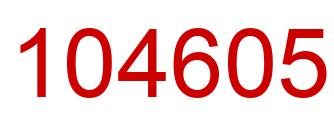 Number 104605 red image