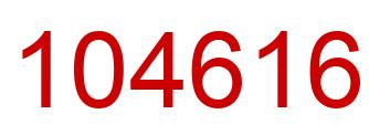 Number 104616 red image