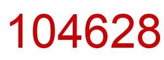 Number 104628 red image