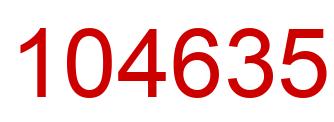 Number 104635 red image