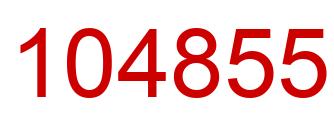 Number 104855 red image