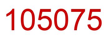 Number 105075 red image