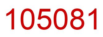 Number 105081 red image
