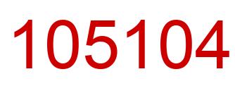 Number 105104 red image