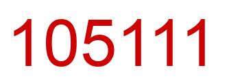Number 105111 red image