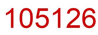 Number 105126 red image