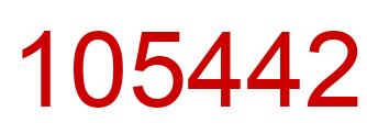 Number 105442 red image