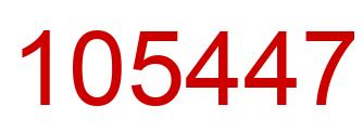 Number 105447 red image