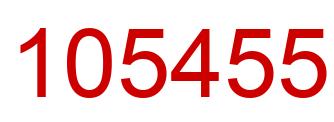 Number 105455 red image