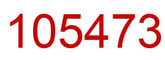 Number 105473 red image