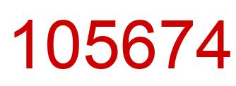 Number 105674 red image