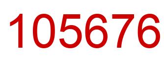 Number 105676 red image