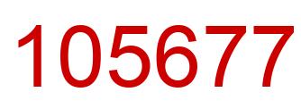 Number 105677 red image