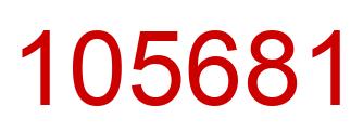 Number 105681 red image