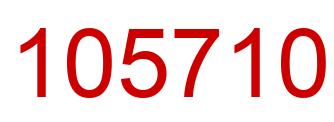 Number 105710 red image