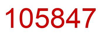 Number 105847 red image