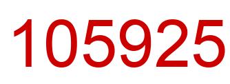 Number 105925 red image