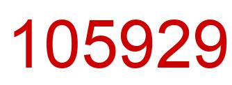 Number 105929 red image