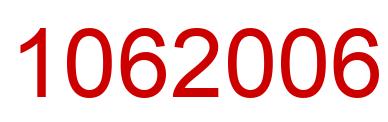 Number 1062006 red image
