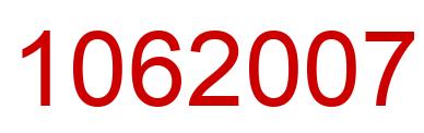 Number 1062007 red image