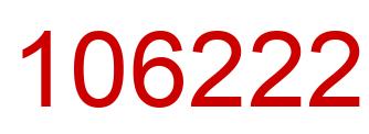 Number 106222 red image