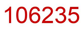 Number 106235 red image