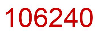 Number 106240 red image