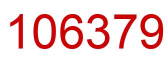 Number 106379 red image