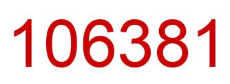 Number 106381 red image