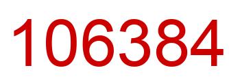 Number 106384 red image