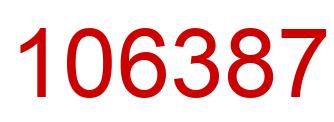 Number 106387 red image