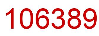 Number 106389 red image