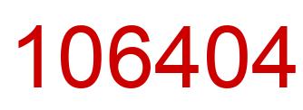Number 106404 red image