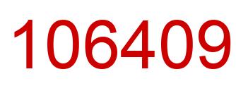 Number 106409 red image