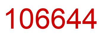 Number 106644 red image