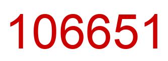 Number 106651 red image