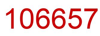 Number 106657 red image