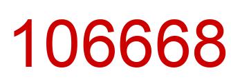Number 106668 red image