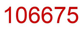 Number 106675 red image