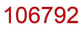 Number 106792 red image
