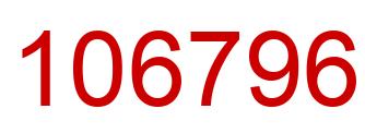 Number 106796 red image