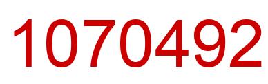 Número 1070492 imagen rojo