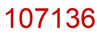 Number 107136 red image