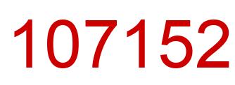 Number 107152 red image