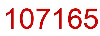 Number 107165 red image