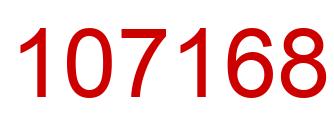 Número 107168 imagen rojo