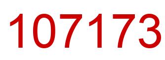 Number 107173 red image