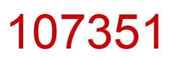 Number 107351 red image